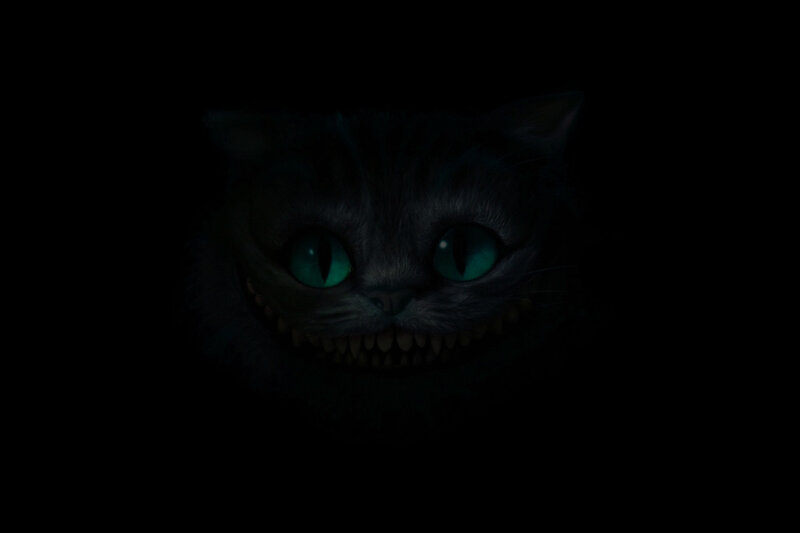 Cheshire Cat in darkness