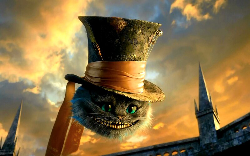 Cheshire Cat in Top Hat — Gray