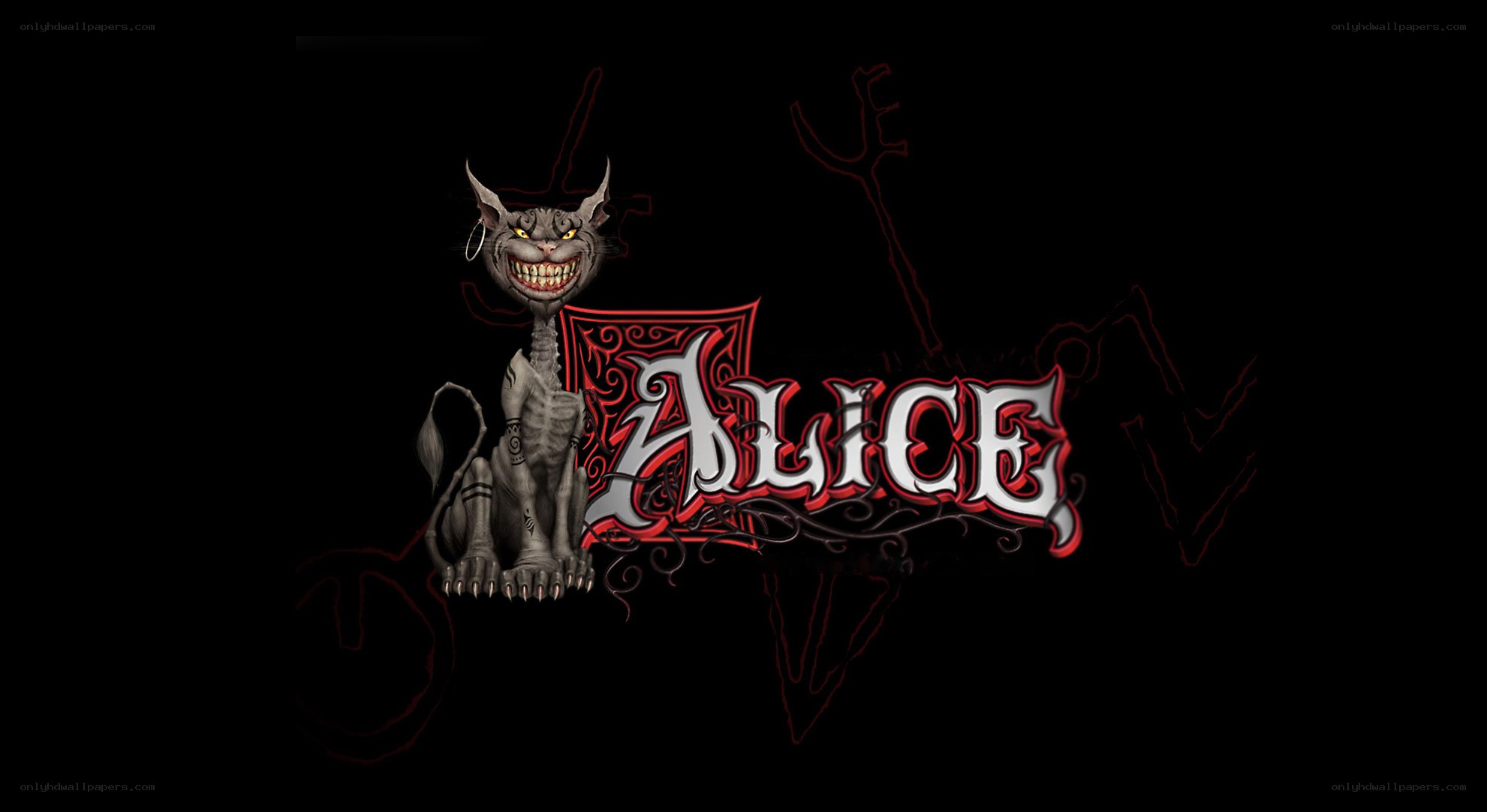 Cheshire Cat logo for Alice