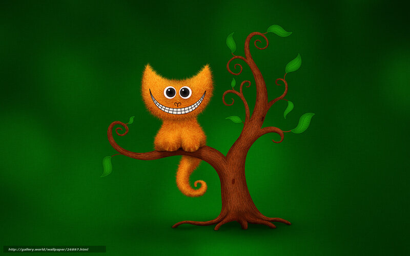 Cheshire Cat on a tree