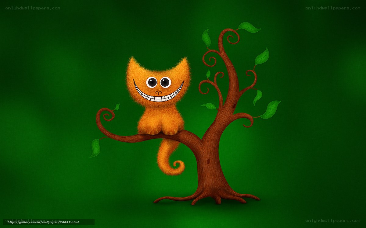 Cheshire Cat on a tree