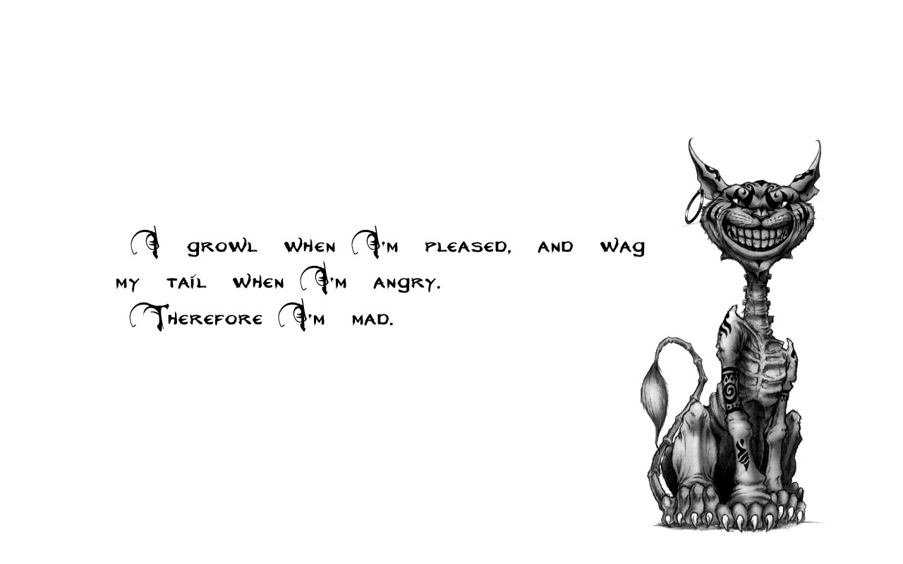 Cheshire Cat quote illustration