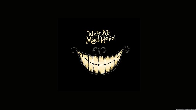 Cheshire Cat Smile — Black, Creepy, Illustration