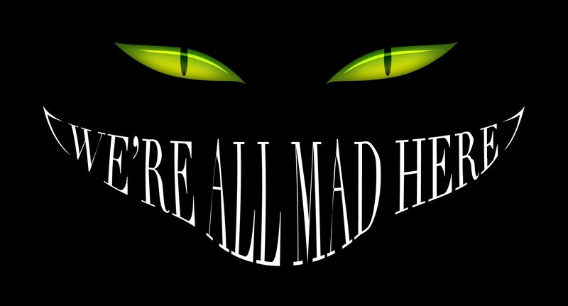 Cheshire Cat Smile — Black, Mysterious
