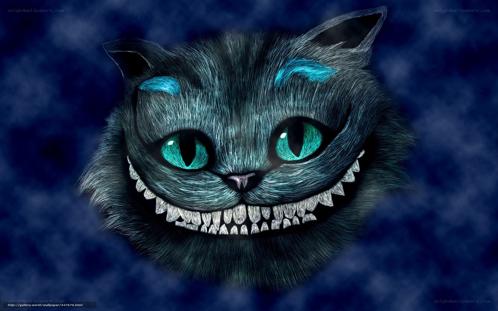 Cheshire Cat with glowing eyes