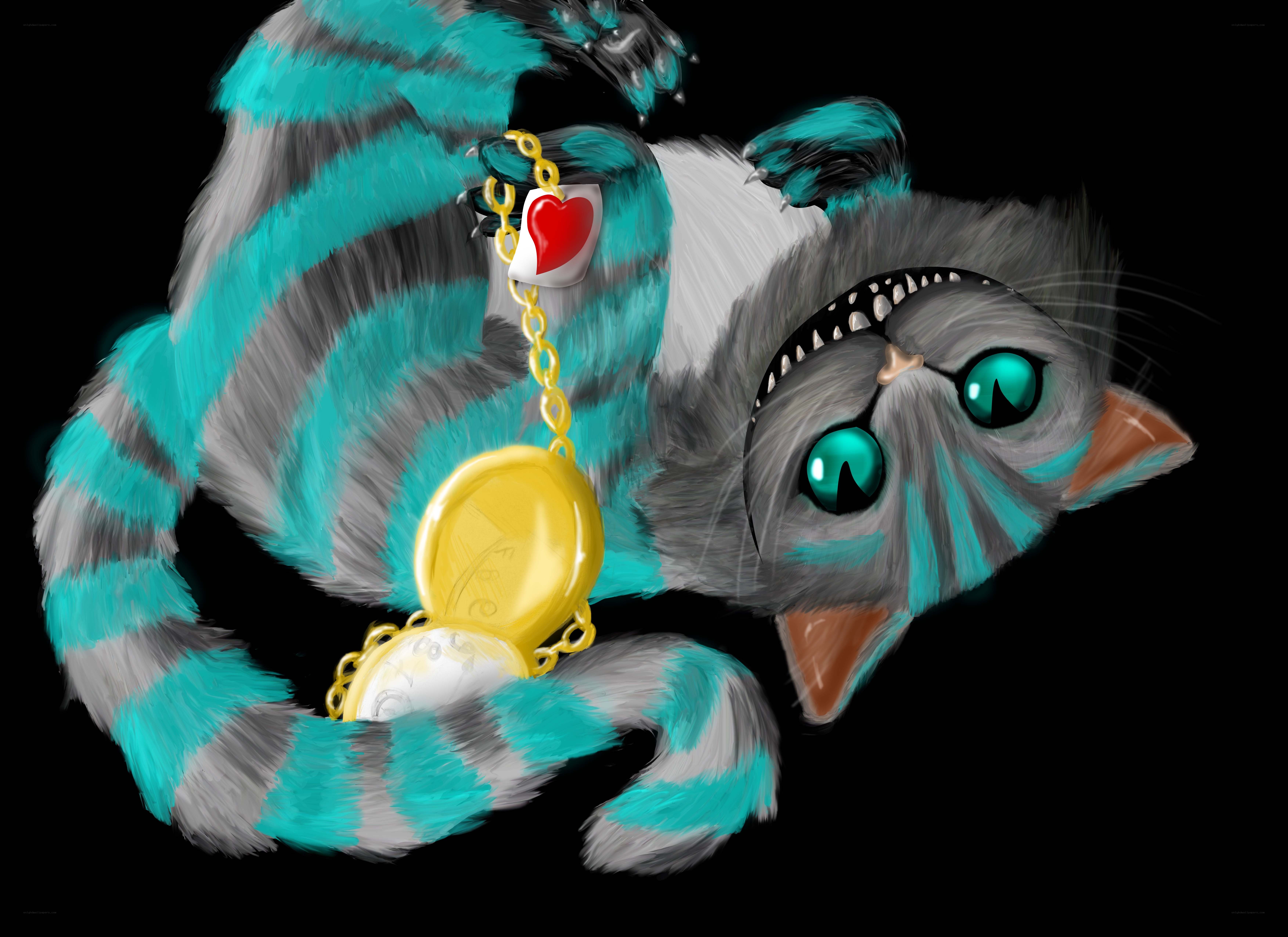Cheshire Cat with pocket watch