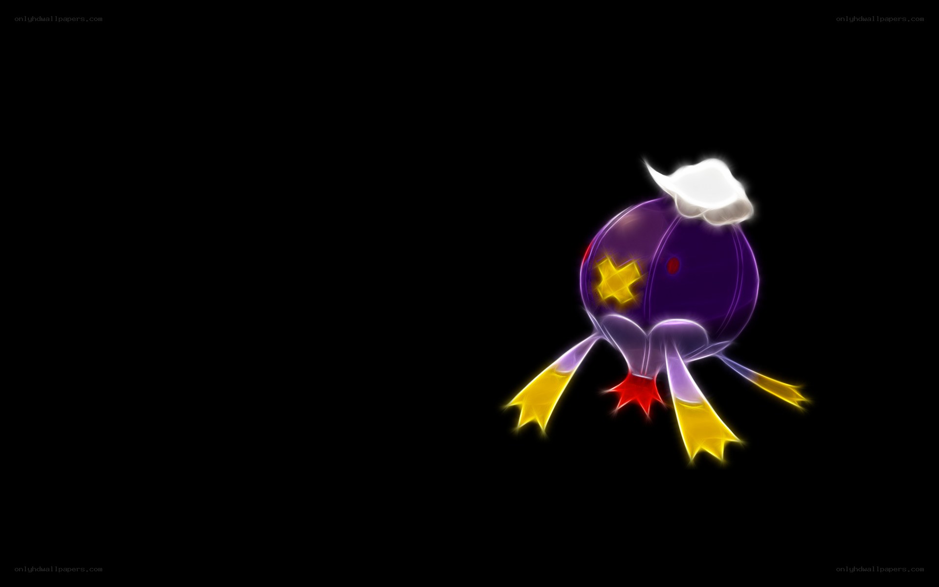 Chespin glowing on black