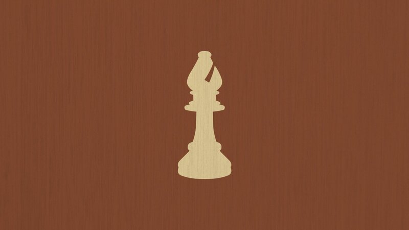 Chess Bishop Piece — Brown
