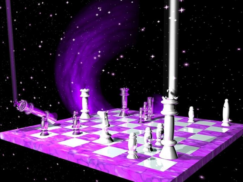 chess game in space