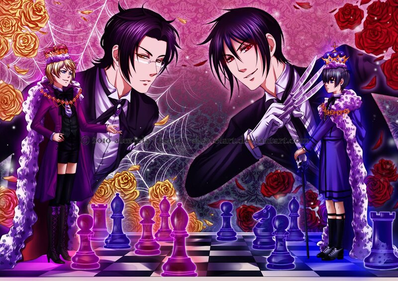 Chess game with anime characters