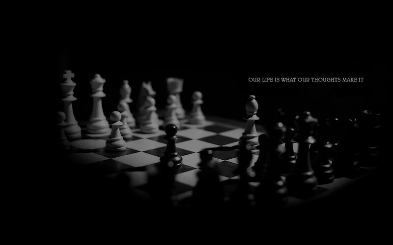 chess game with quote
