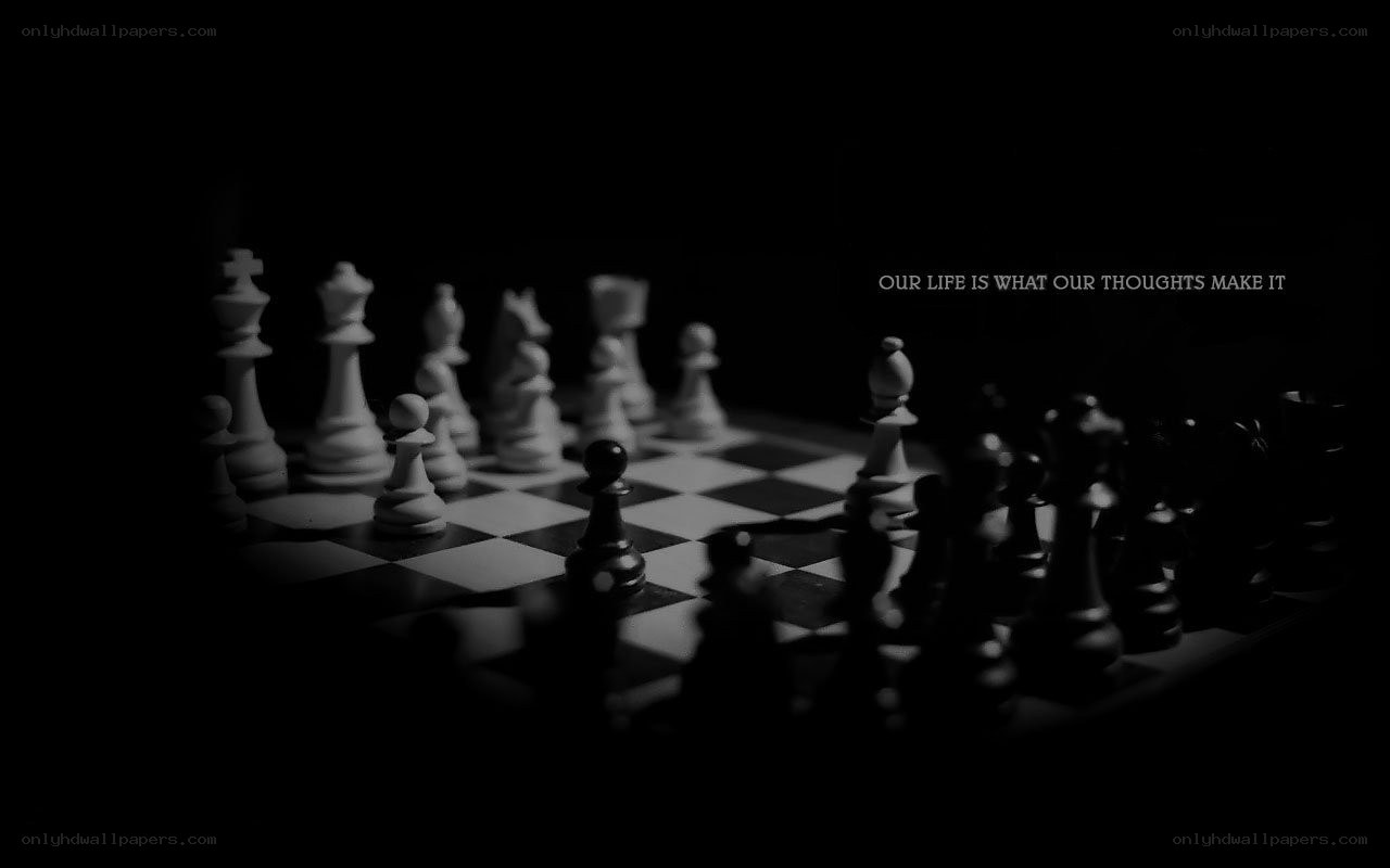 chess game with quote