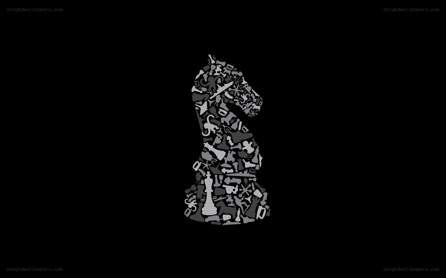 chess knight mosaic art