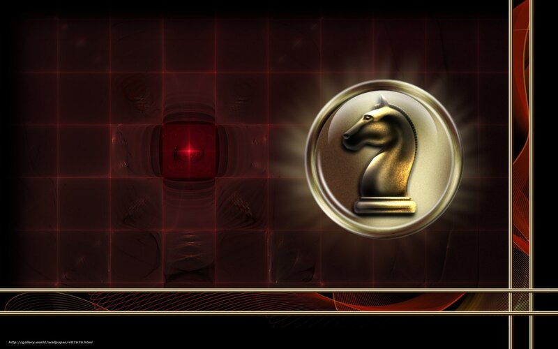 chess knight on dark background