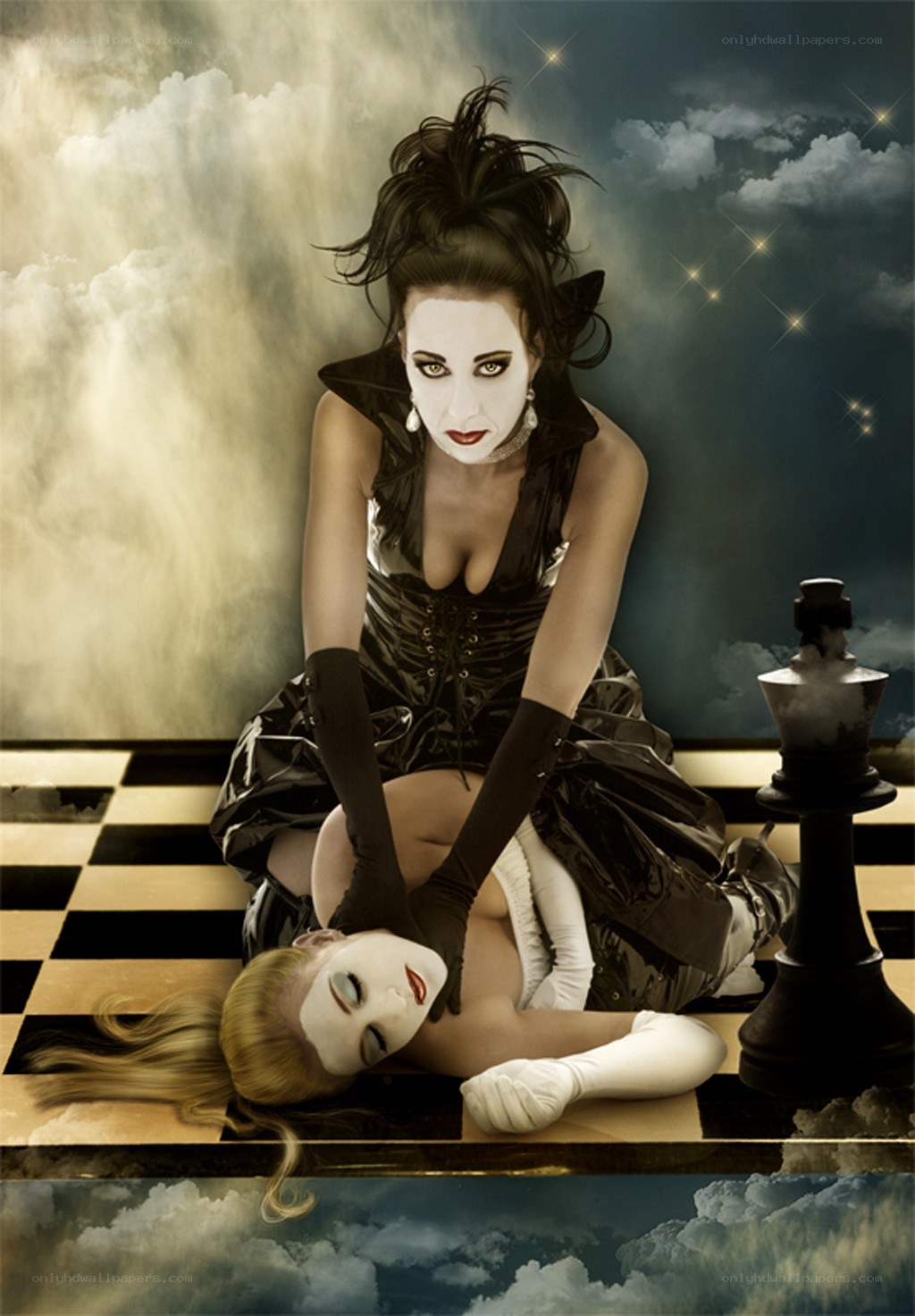 Chess match with performers
