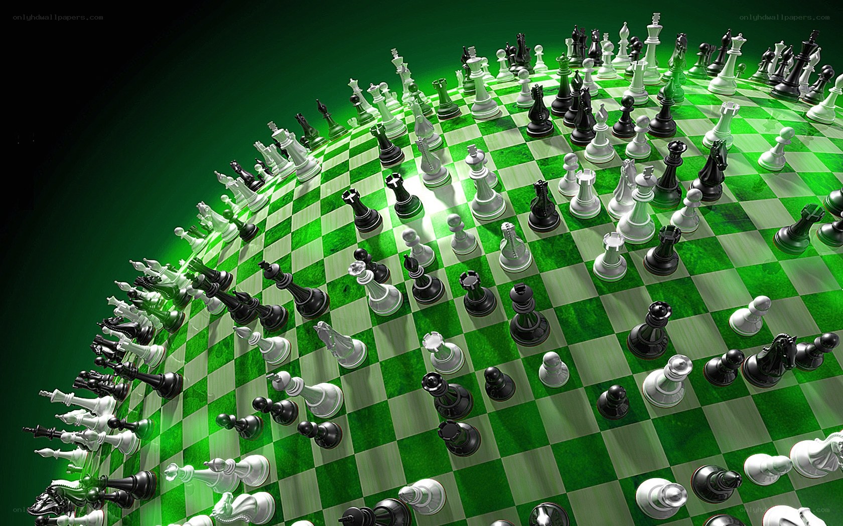 chess on a curved board