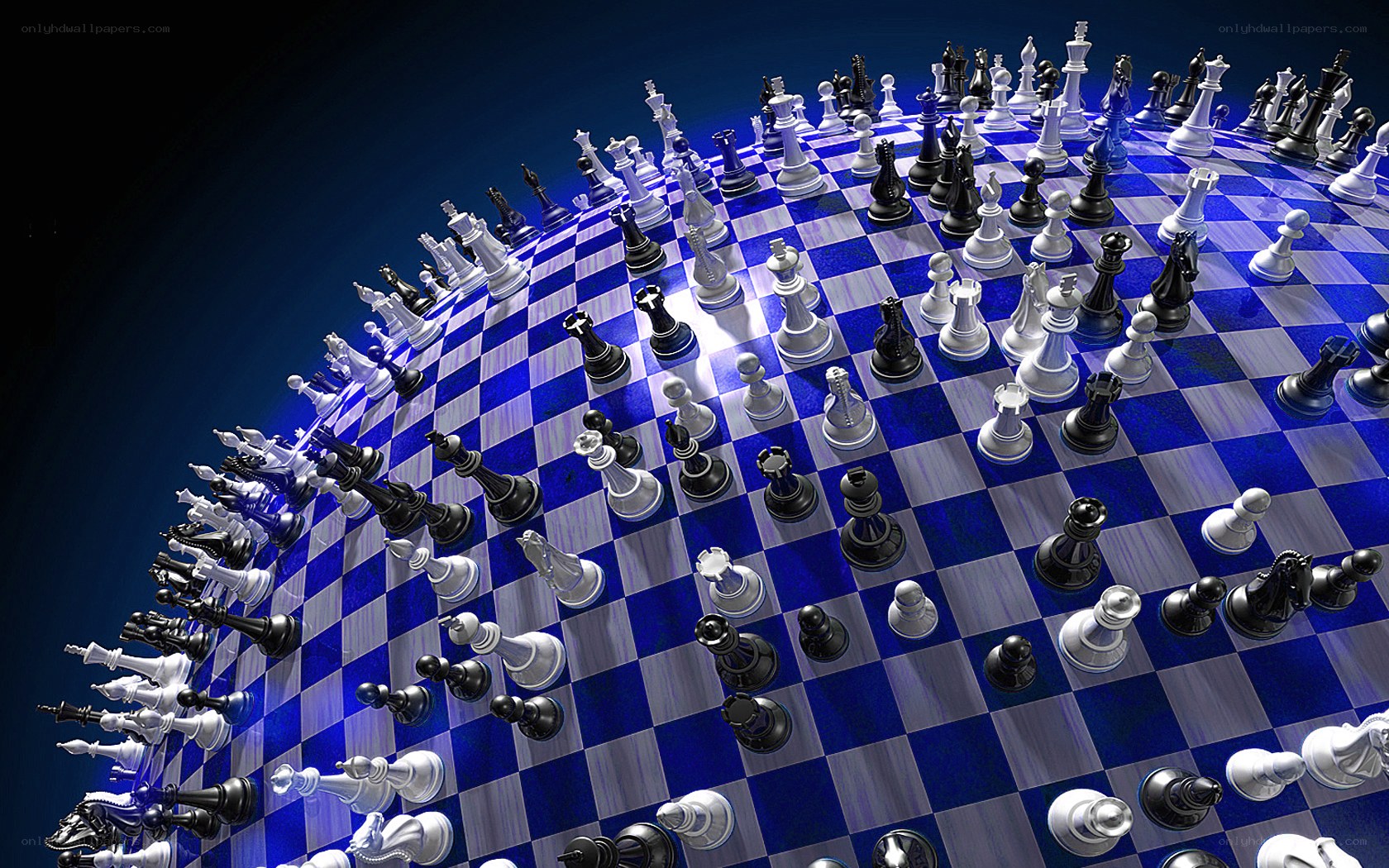 chess on a curved board