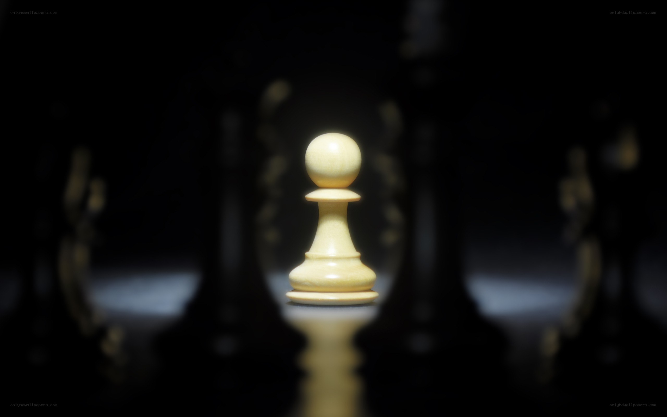 chess pawn in spotlight