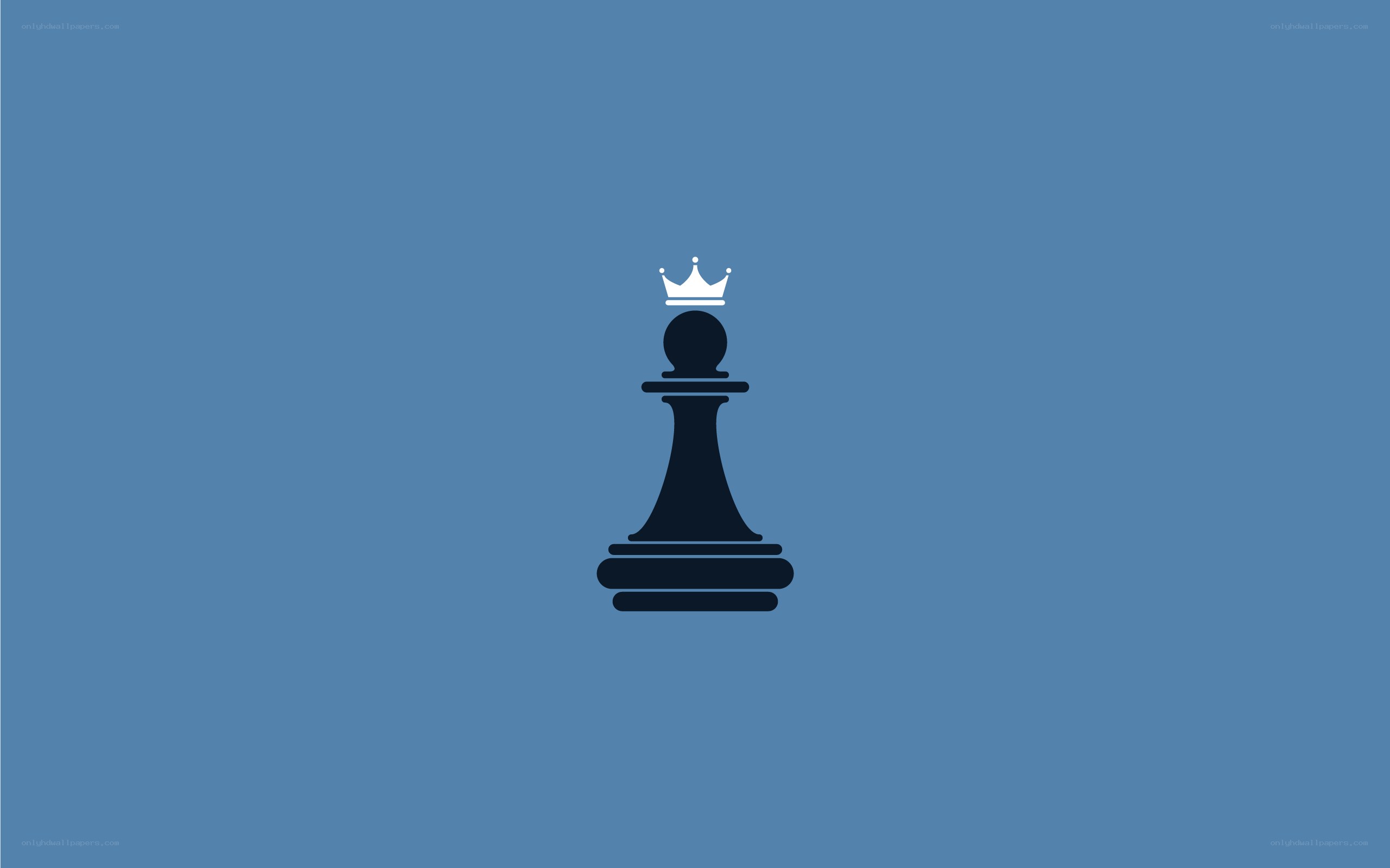 chess pawn with crown