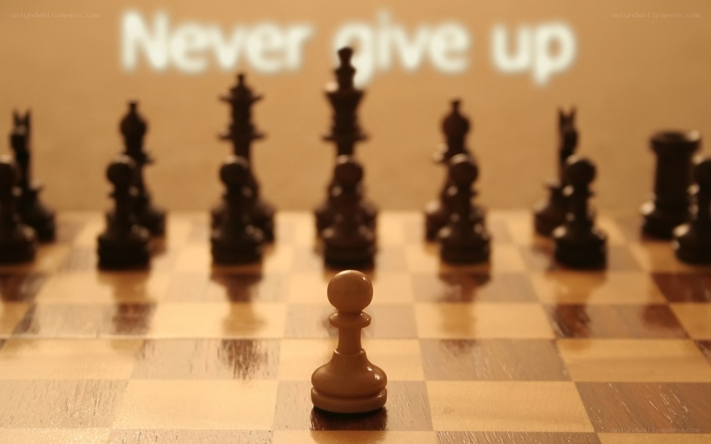 chess pawn with motivational text