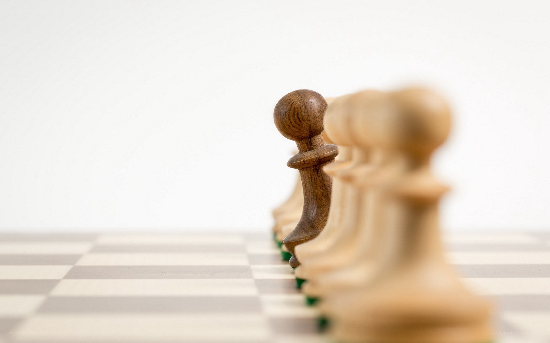 chess pawns in a row