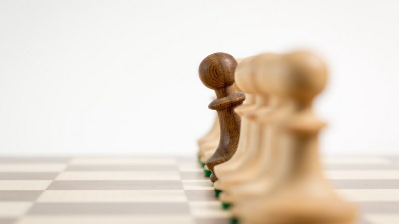 Chess Pawns on Board