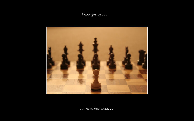 Chess piece standing alone