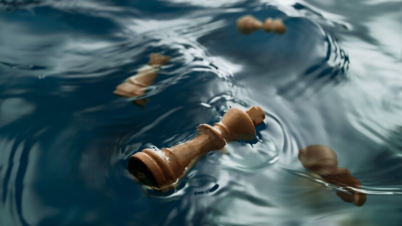 Chess Pieces Floating