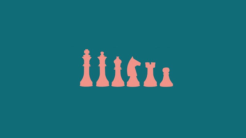Chess Pieces in a Row