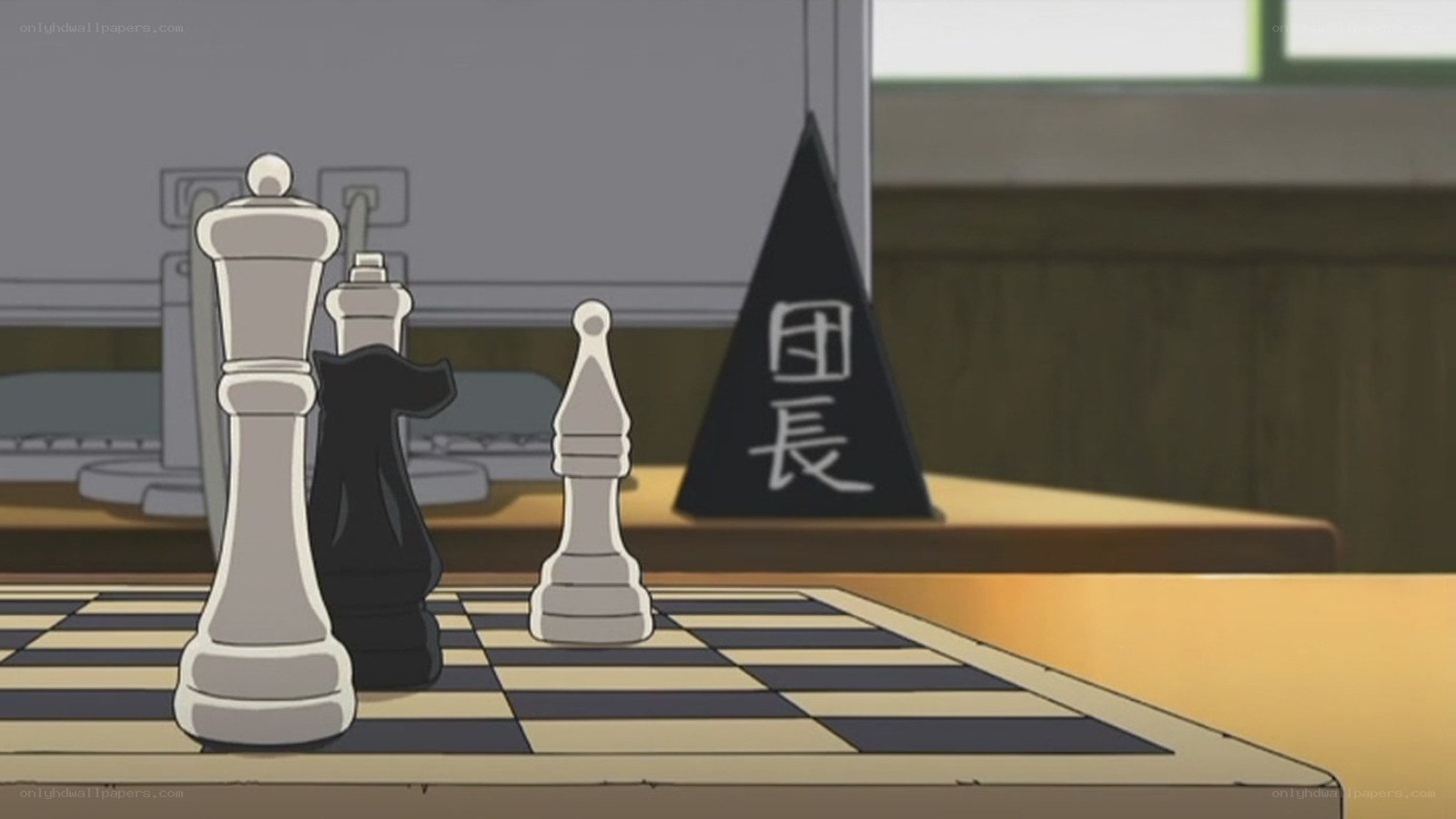 chess pieces on a board