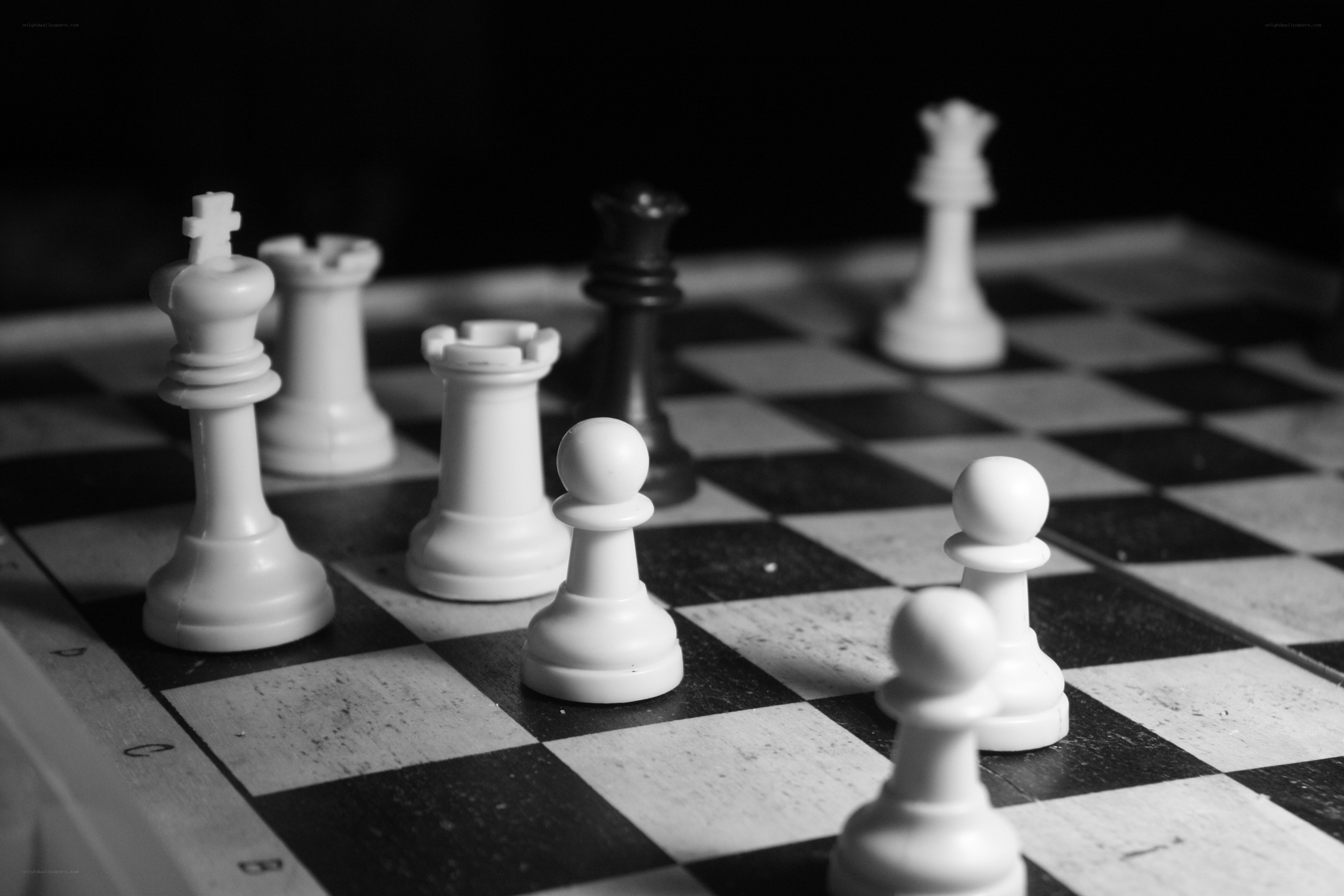 chess pieces on a board