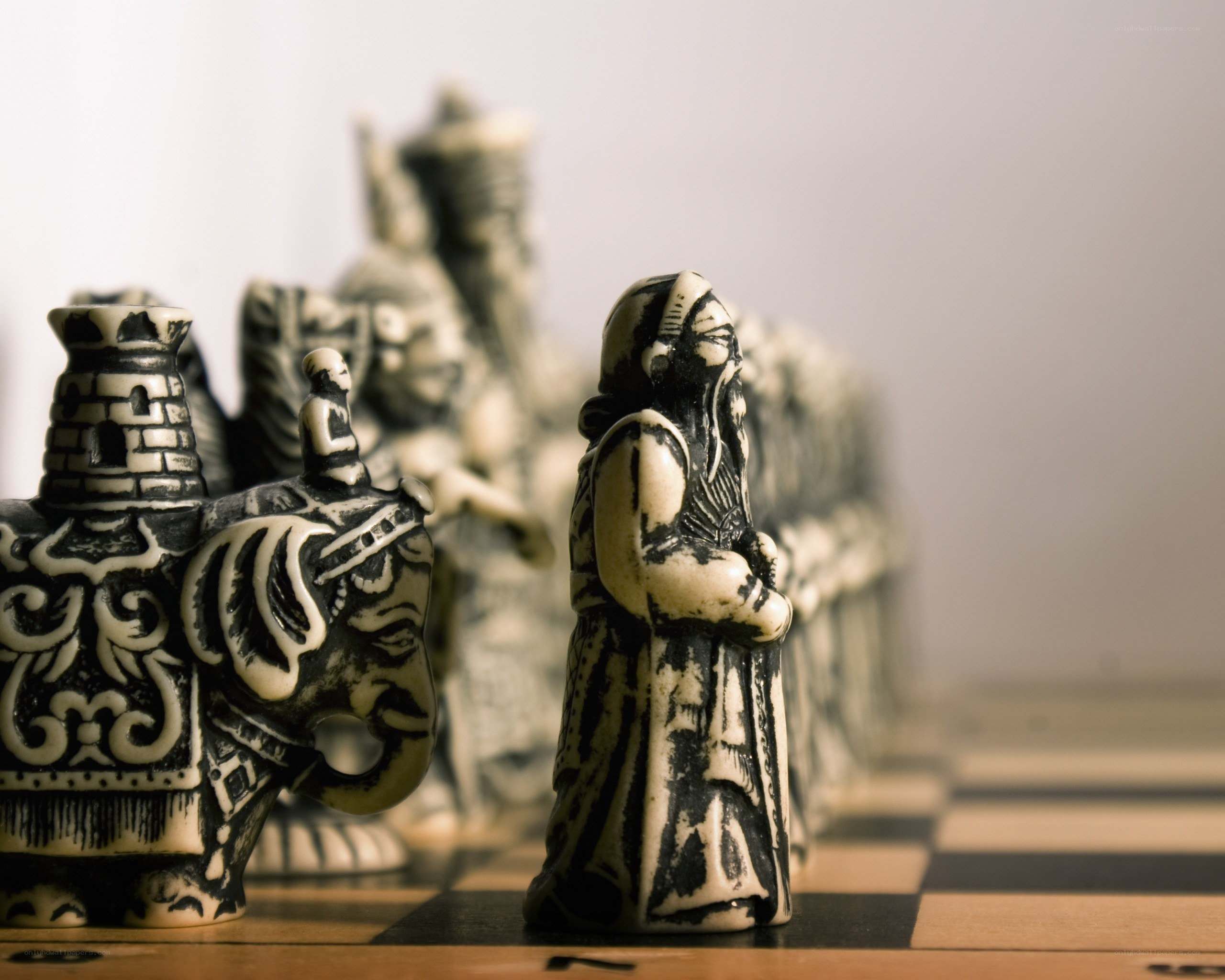 chess pieces on a board