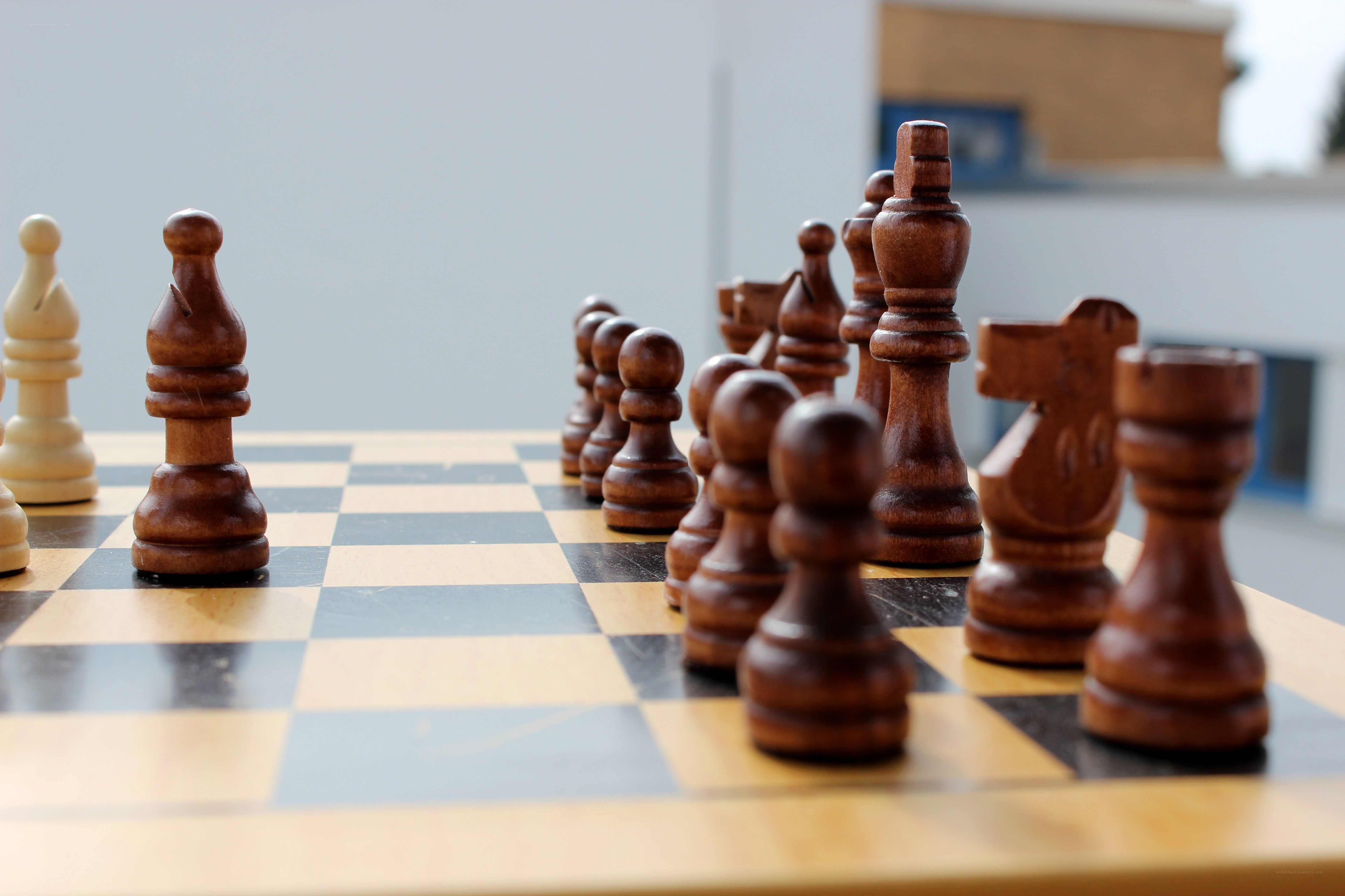 chess pieces on a board