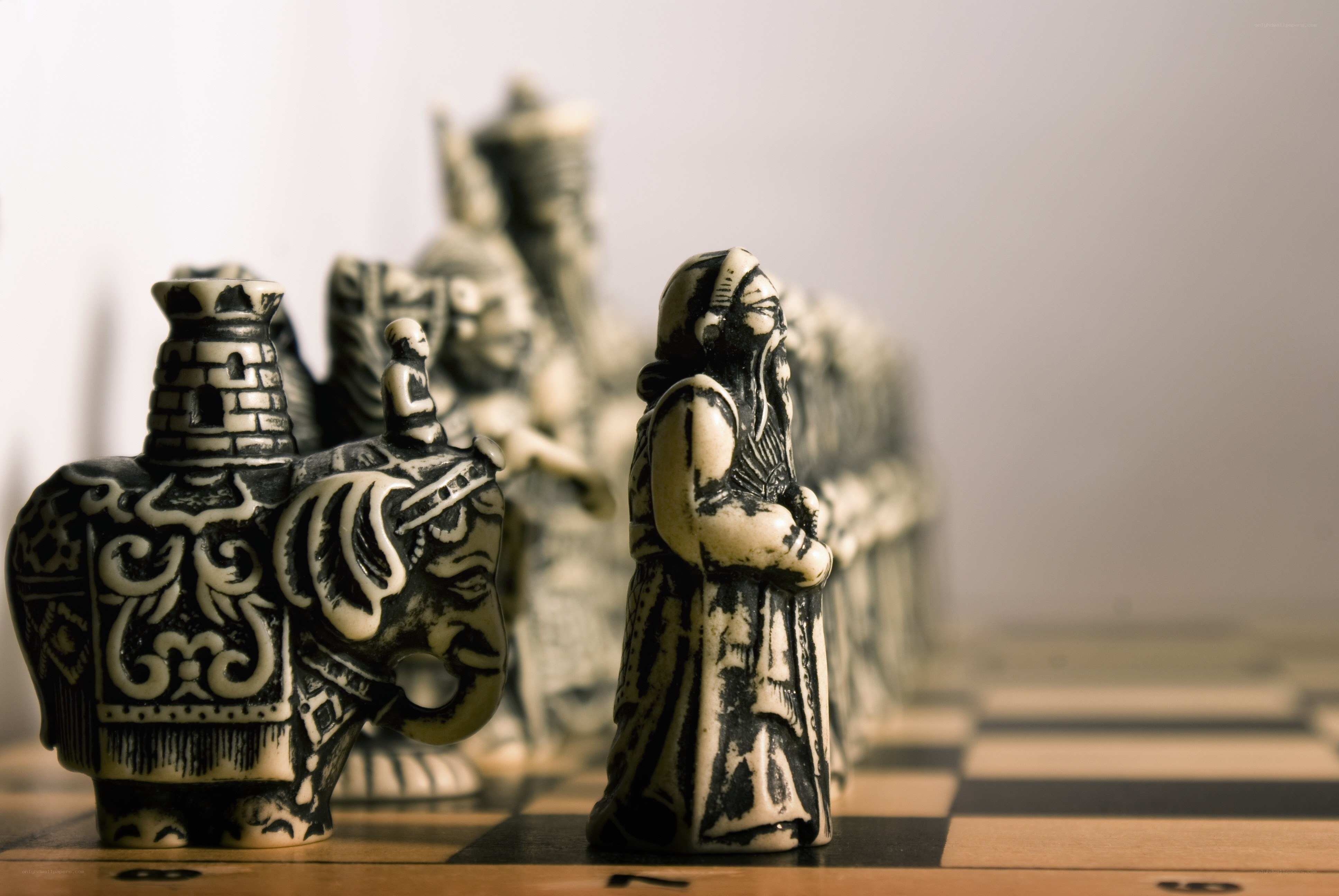 chess pieces on a board