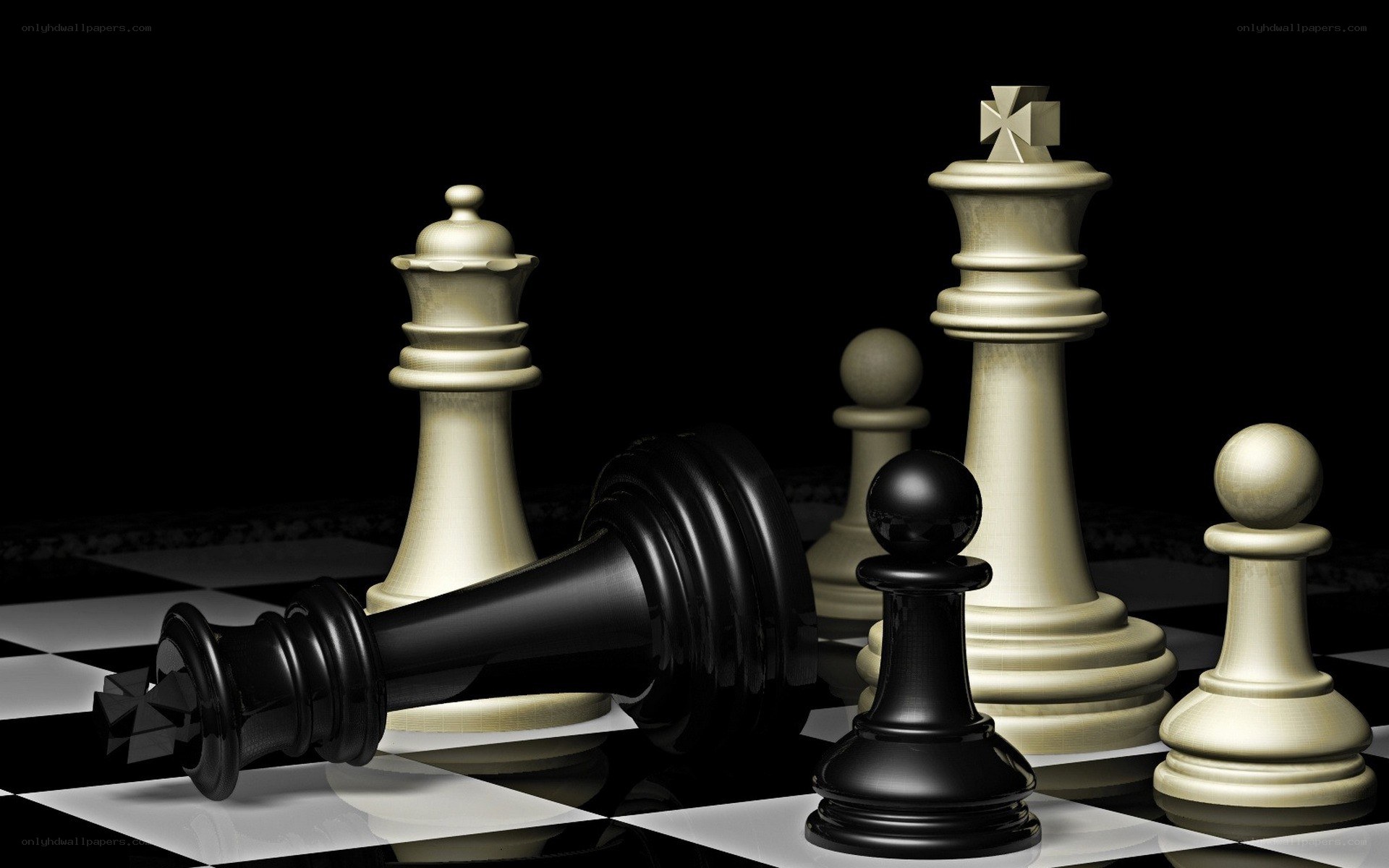 chess pieces on a board