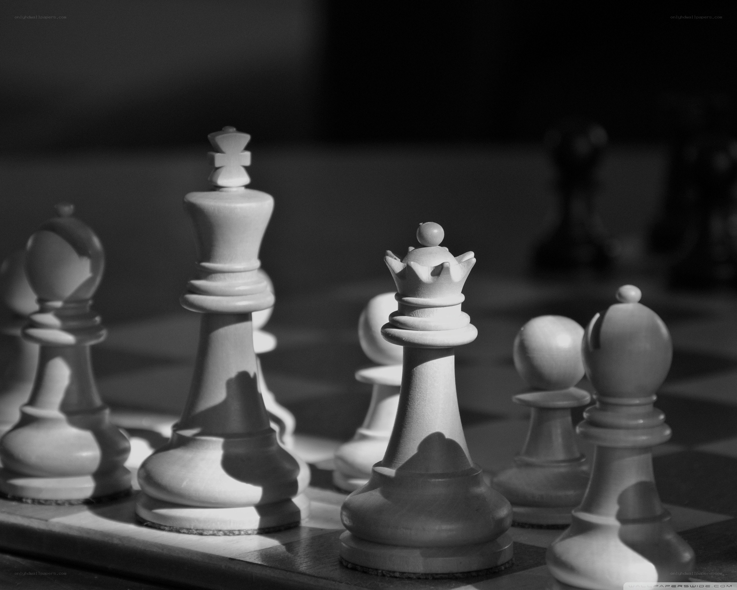 chess pieces on a board
