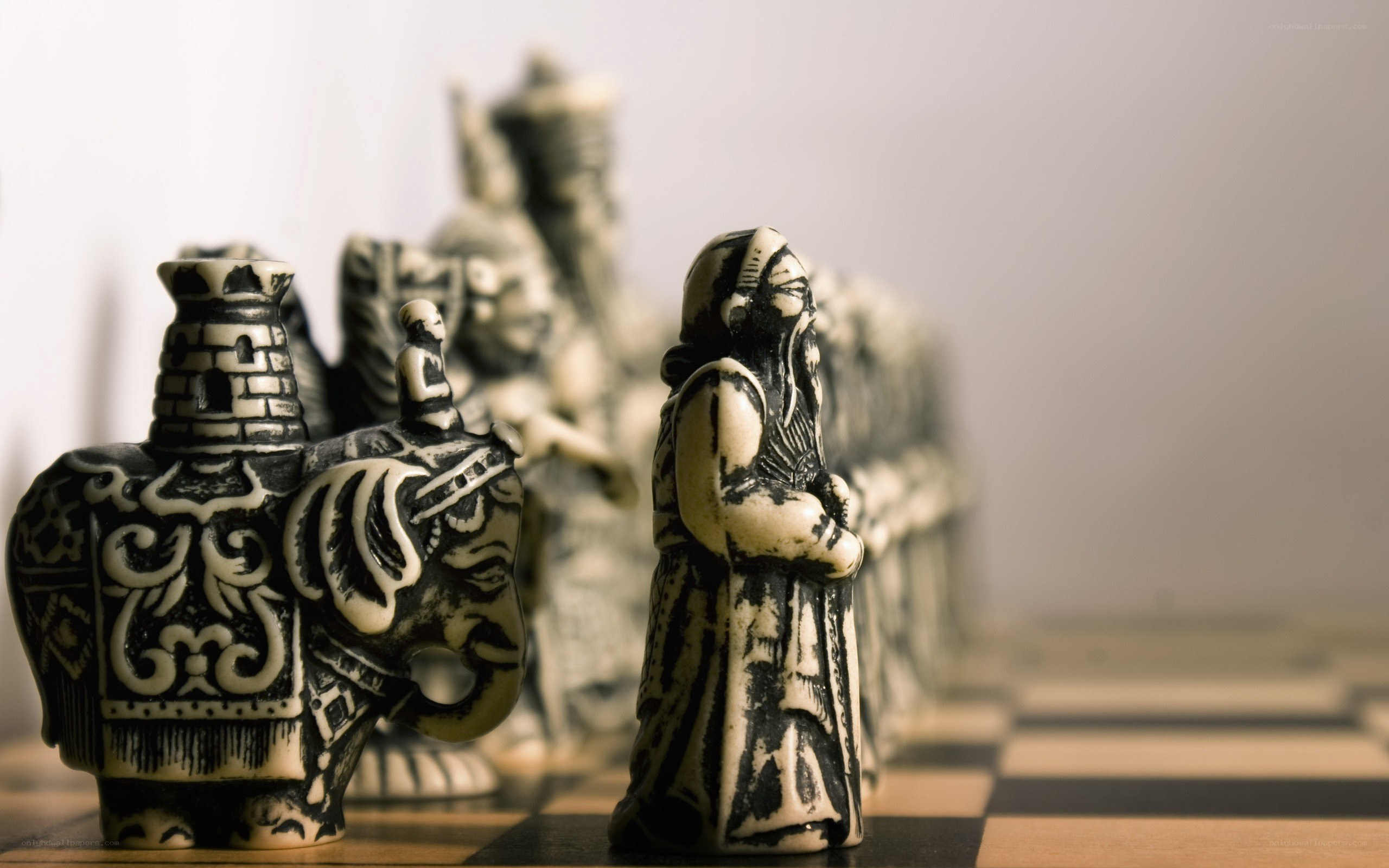 chess pieces on a board