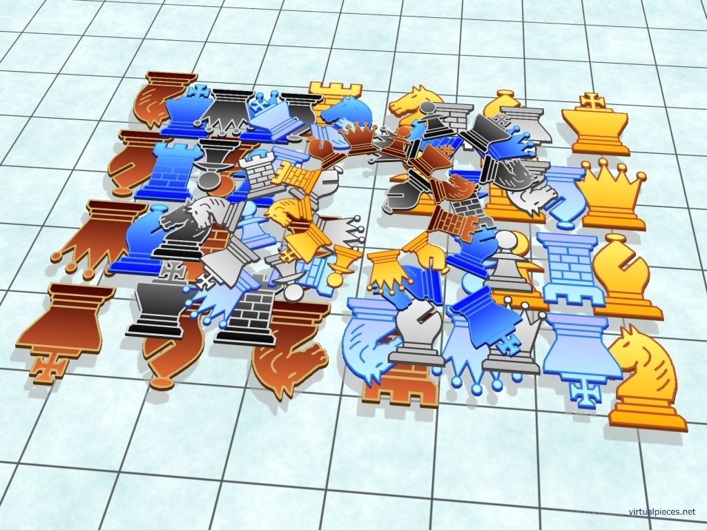 chess pieces on a grid