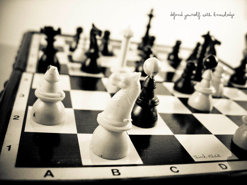 Chess Pieces on Board — Black, Thoughtful