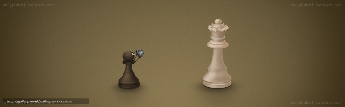 Chess pieces with spyglass