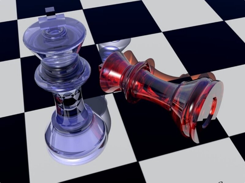 chess queens on board