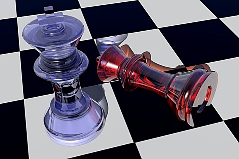 Chess Queens on Board — Black