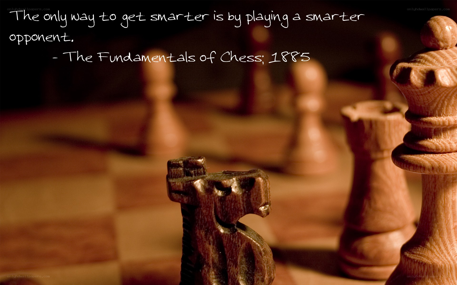 chess quote with pieces