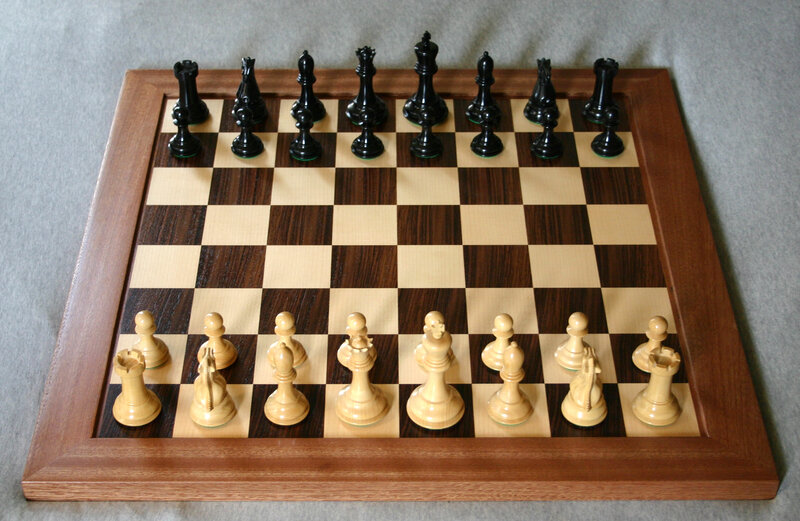 Chess Set on Board — Brown, Neutral