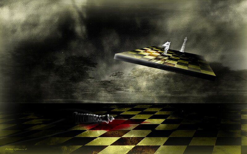 Chessboard in a storm
