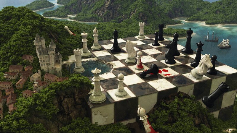 Chessboard on Cliff