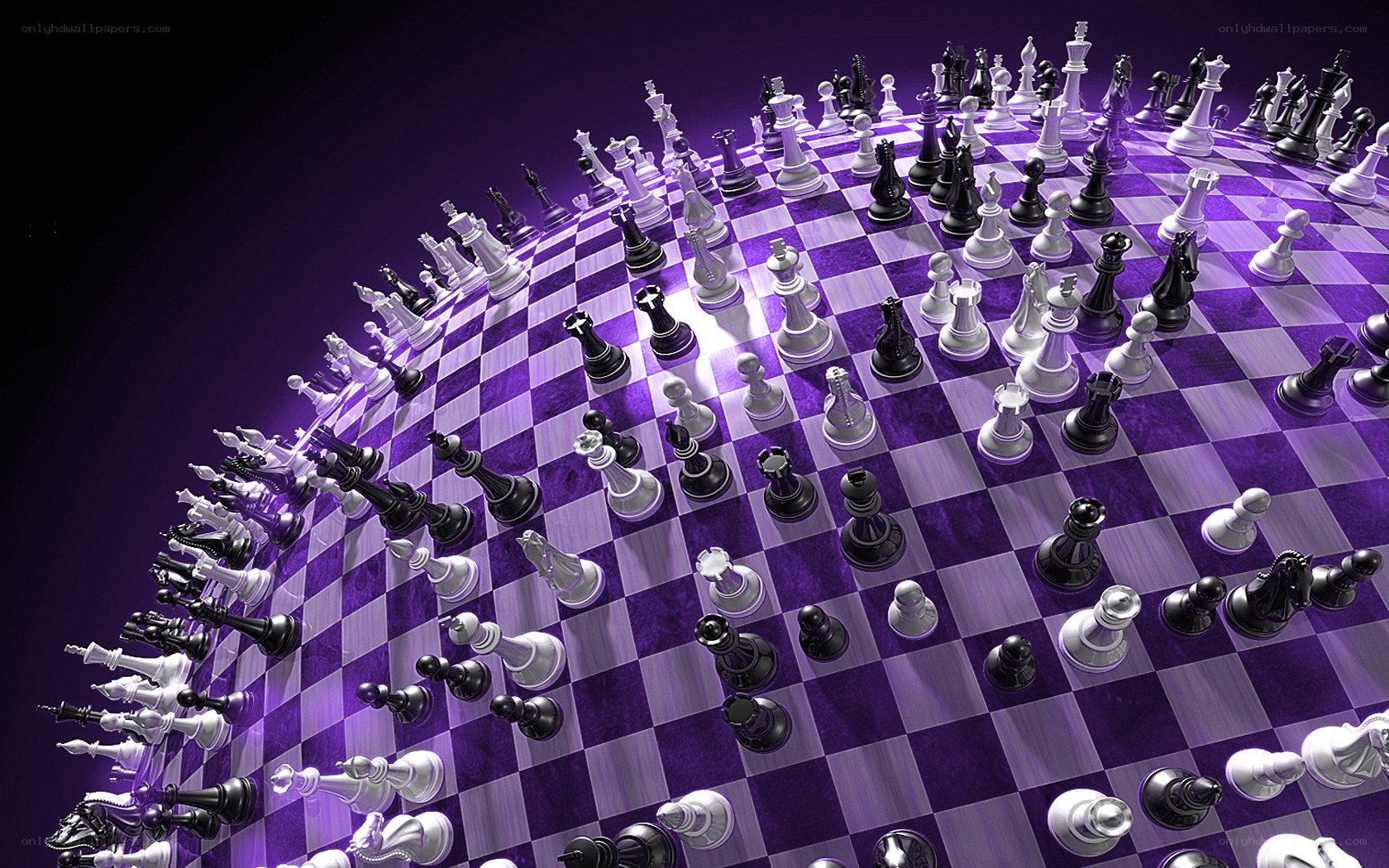 chessboard sphere with pieces