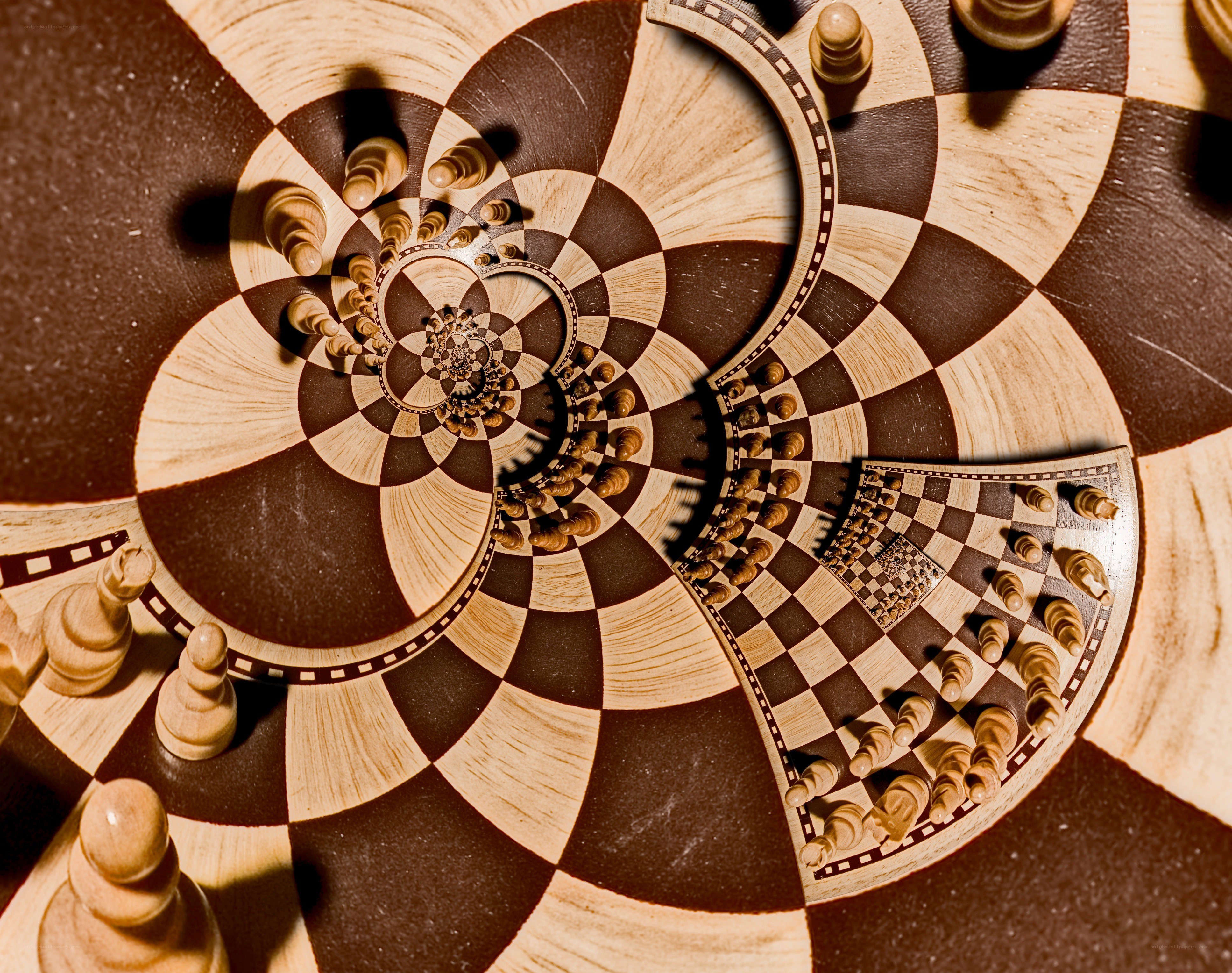 chessboard spiral illusion