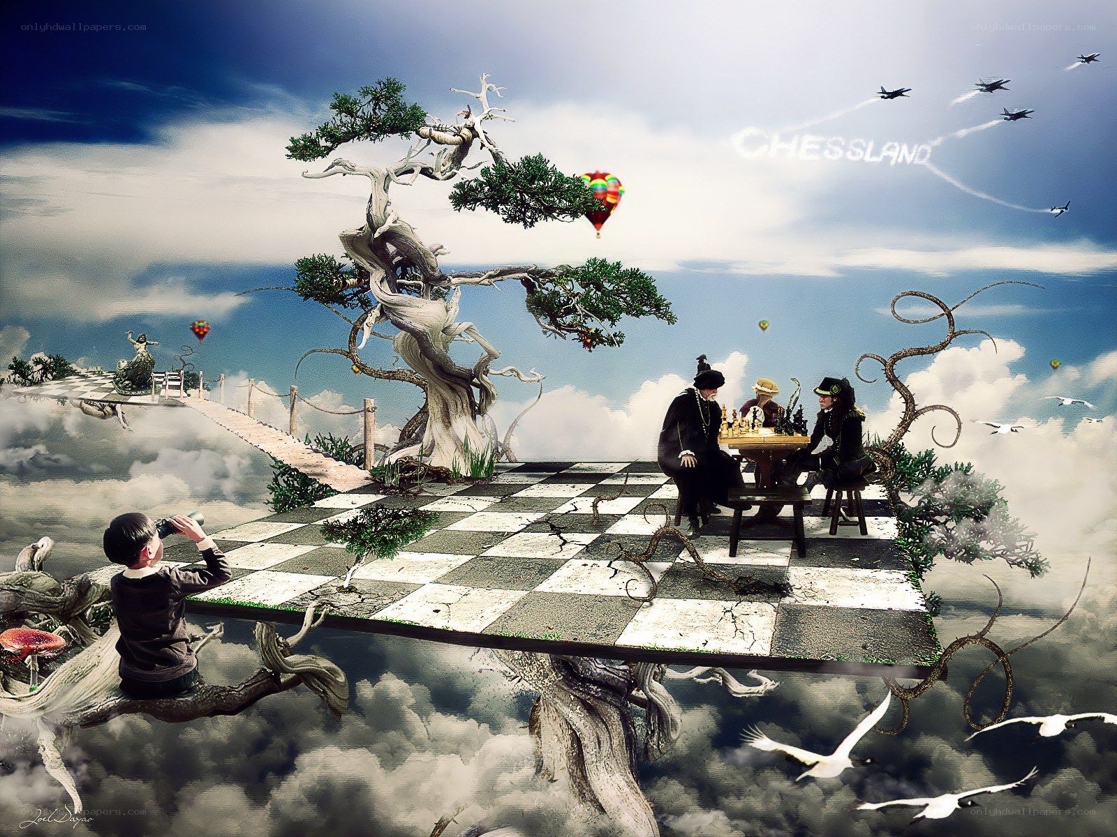 Chessland fantasy scene