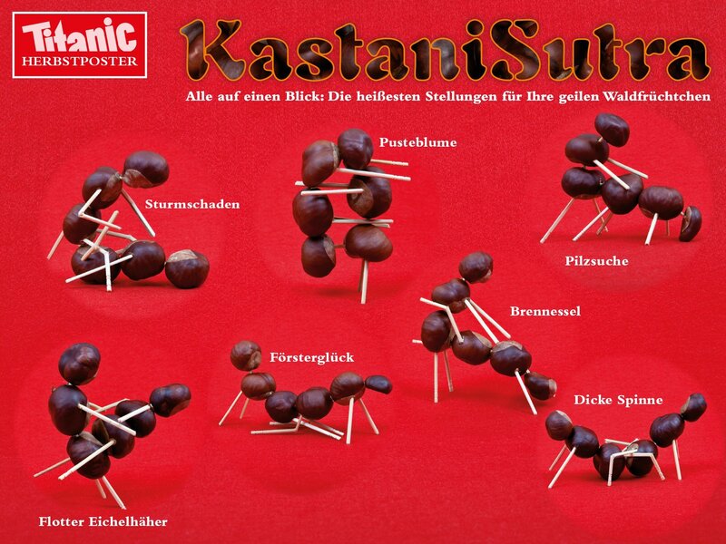 Chestnut Figures on Red
